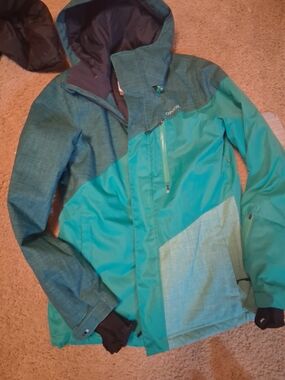 O'Neill Teal & Aqua Colorblock Snow Jacket
